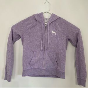 Love PINK Light Purple Zip Up Hoodie Size Large
